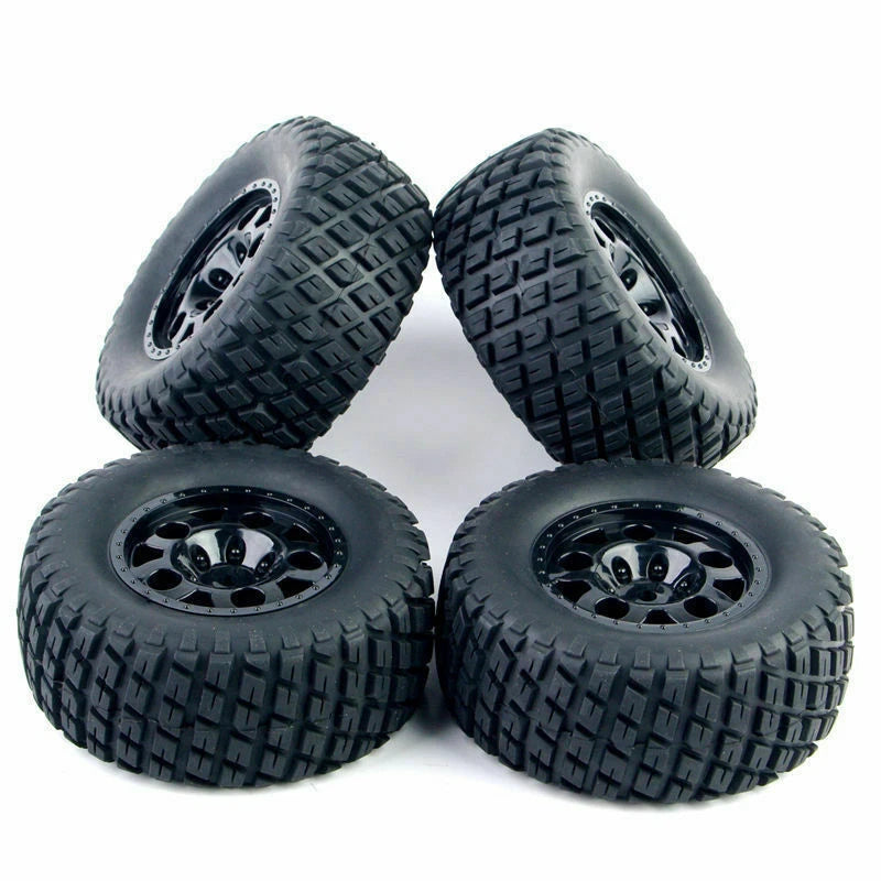 Set of 4 Tires & Wheel Rims for Traxxas Slash (1:10)