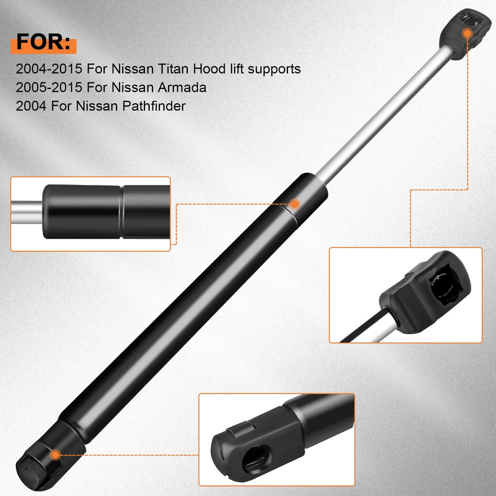 2 Front Hood Lift Supports for Nissan Armada (2005–2015)