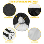 Set of 4 Waterproof Tire Covers for RV Trailer Camper (27"-29")