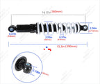 Set of 2 Rear Shock Absorbers for ATV Quad Buggy 110cc-150cc (360mm)