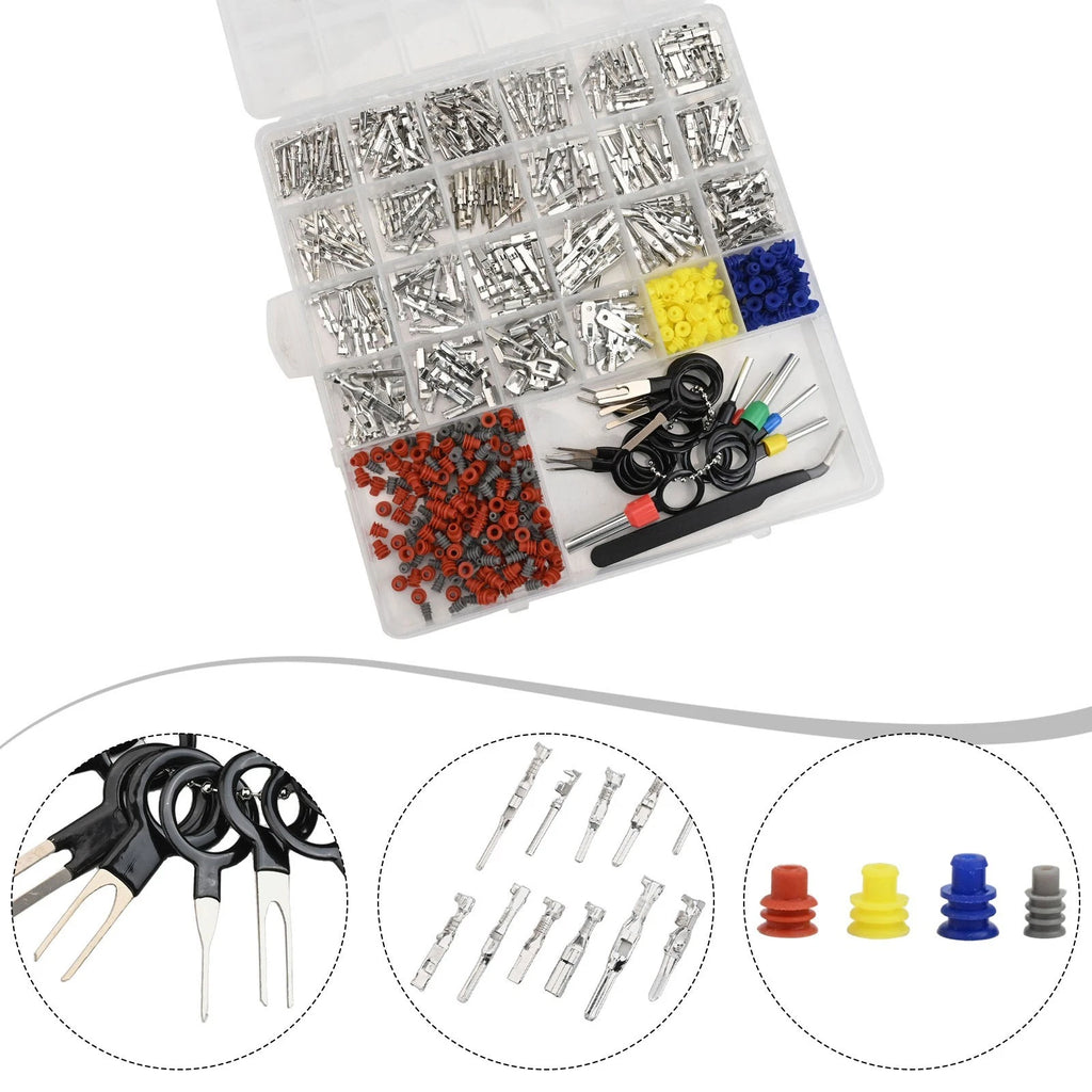 660Pc Electrical Wire Terminal Set with Removal Tools for Universal Use