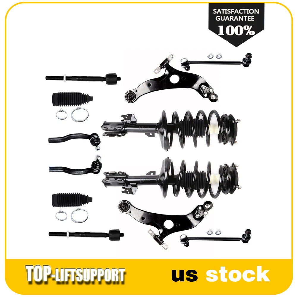 Front Struts Control Arm Ball Joint Tie Rod Kit for Toyota Sienna (2004–2006)