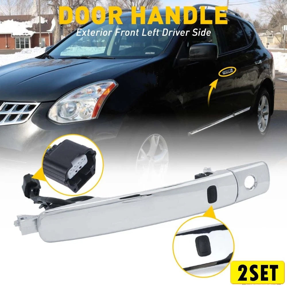 Set of 2 Front Door Driver Handles for Nissan Rogue (2010–2013) 80645-CA000