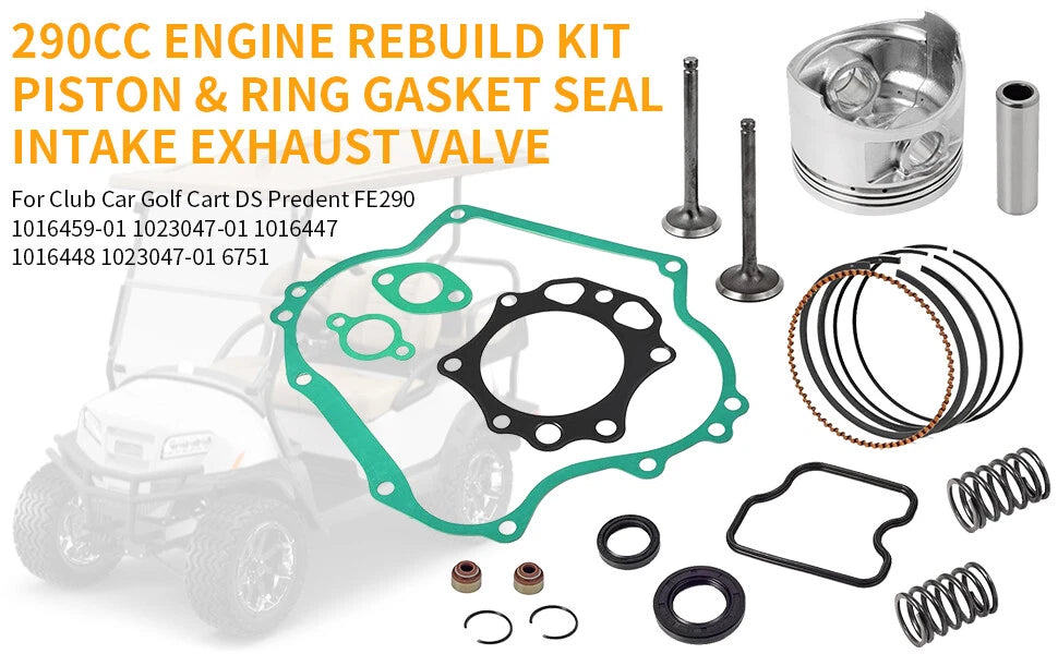 Engine Piston & Ring Gasket Seal Kit for Club Car DS (1992-2020)
