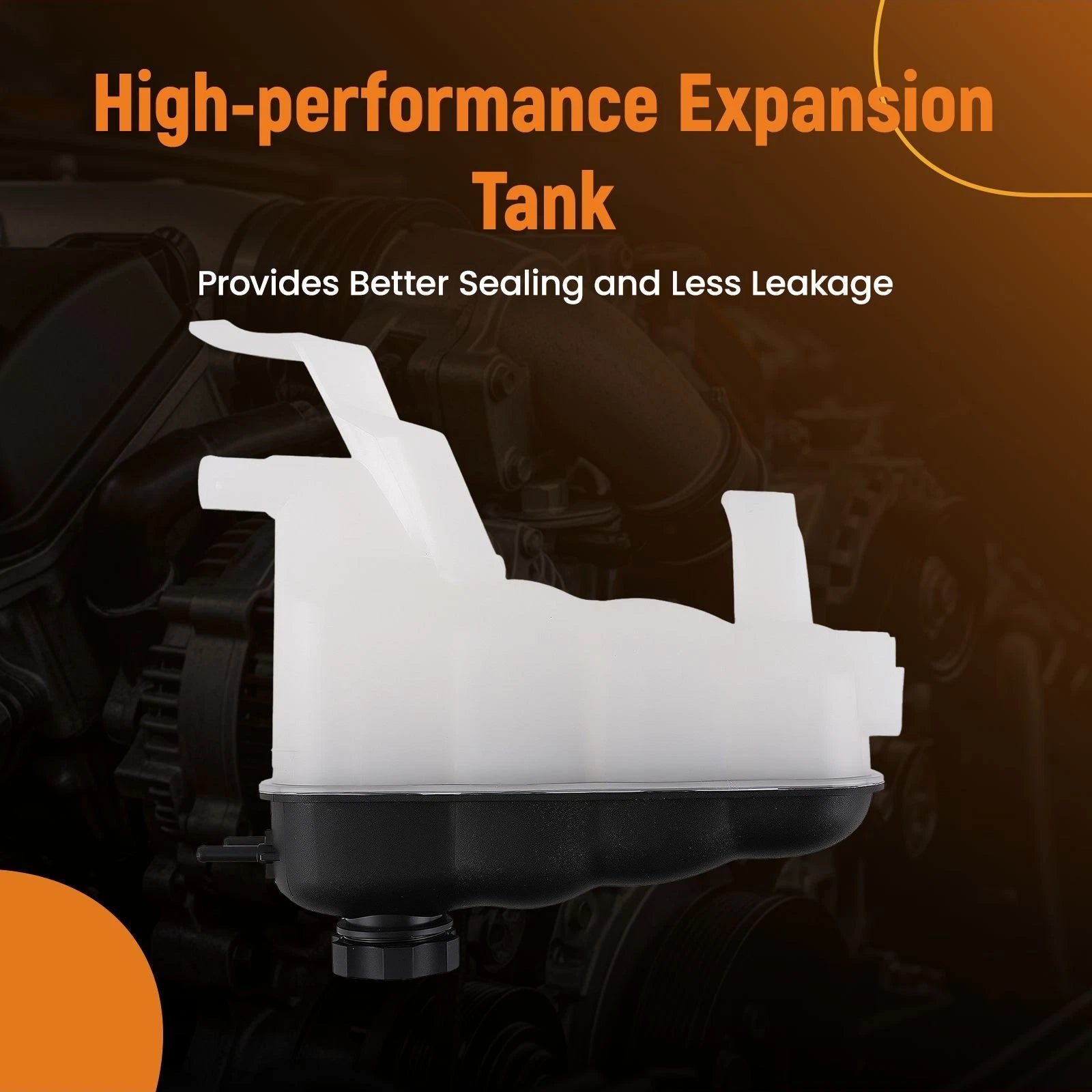Engine Coolant Overflow Tank with Cap for Chevrolet Tahoe Suburban (2015-2017)