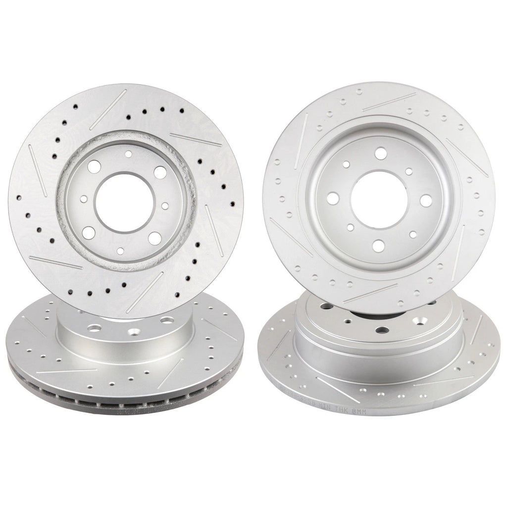 Drilled Slotted Brake Rotors for Honda Civic Del Sol (1993–1997)