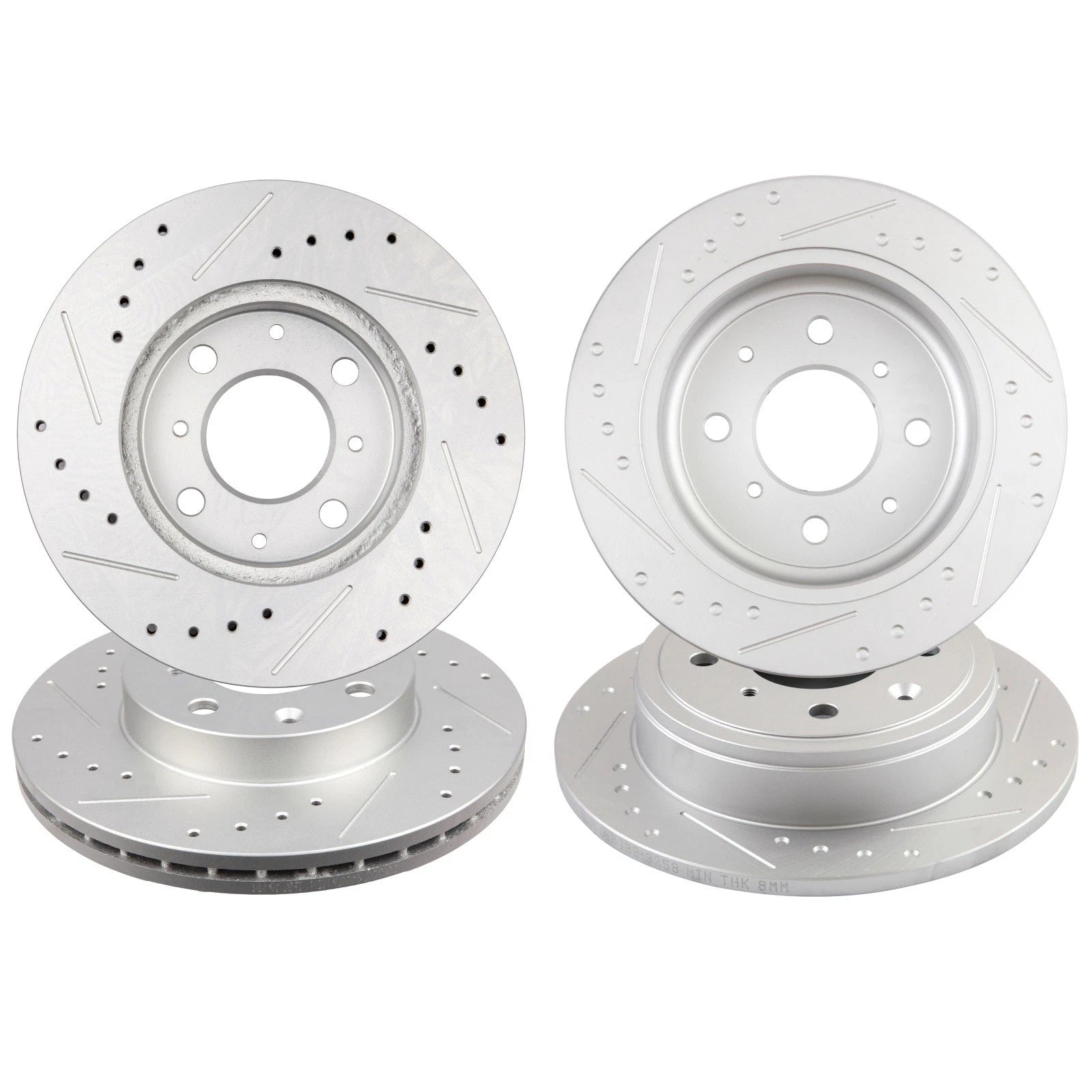 Drilled Slotted Brake Rotors for Honda Civic Del Sol (1993–1997)