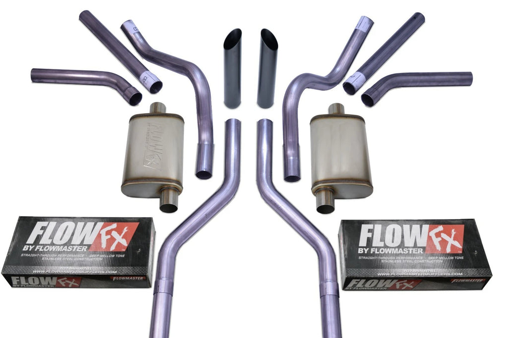Dual Exhaust Kit for Chevy GMC C10 (1963–1972) - Flowmaster Flow FX Black