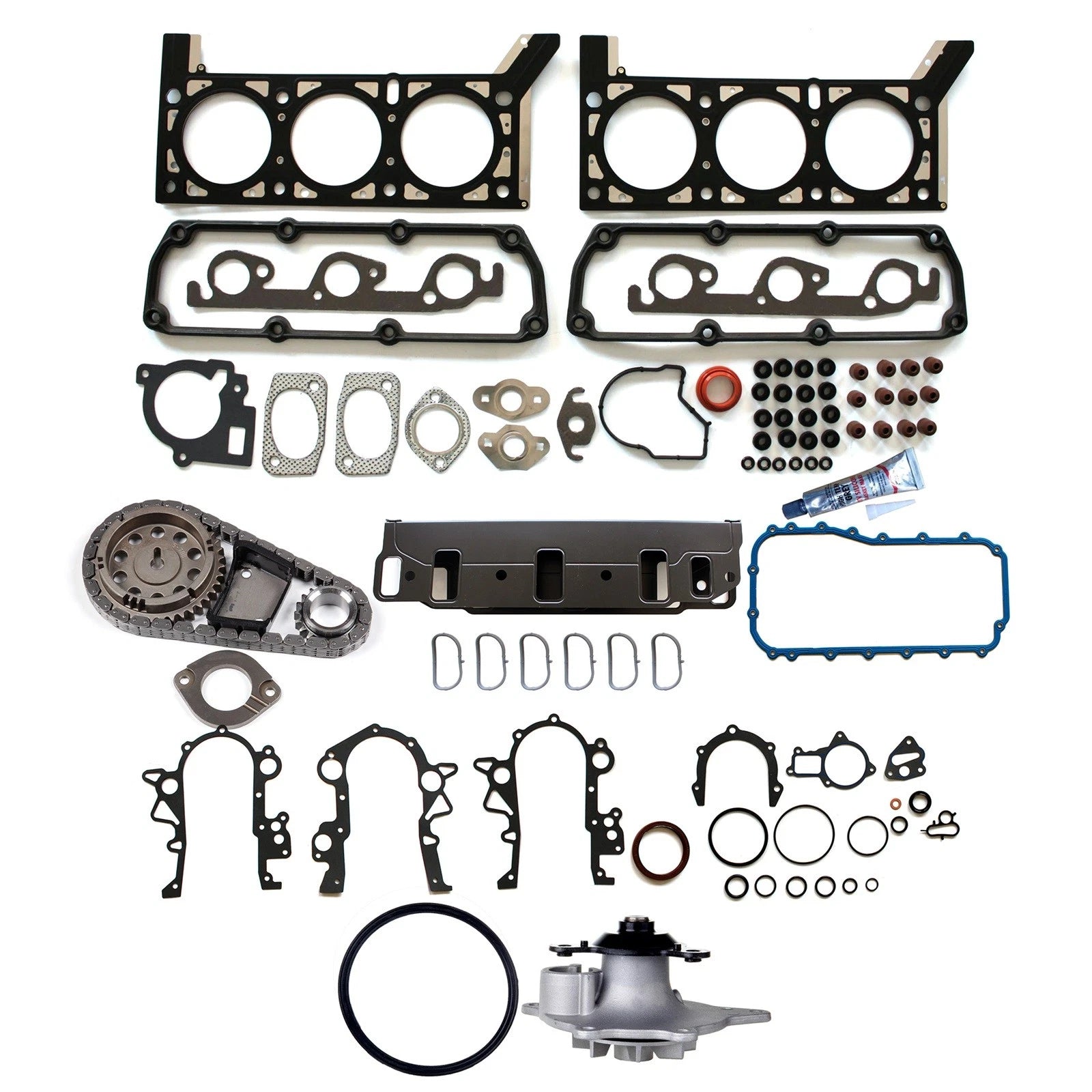Gasket Set with Timing Chain Kit and Water Pump for Dodge Grand Caravan