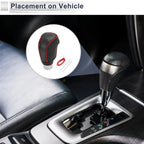 Gear Shift Knob Cover for Toyota Camry (2019–2022) Black Carbon Fiber Red