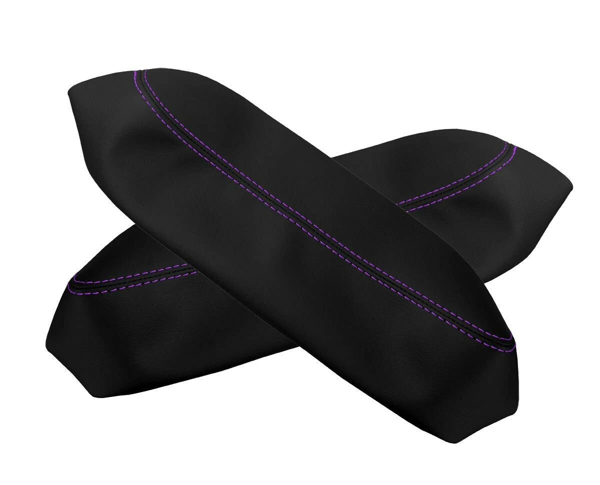 Leather Console Lid Armrest Cover for Infiniti FX35 (2003–2005) Purple Stitch