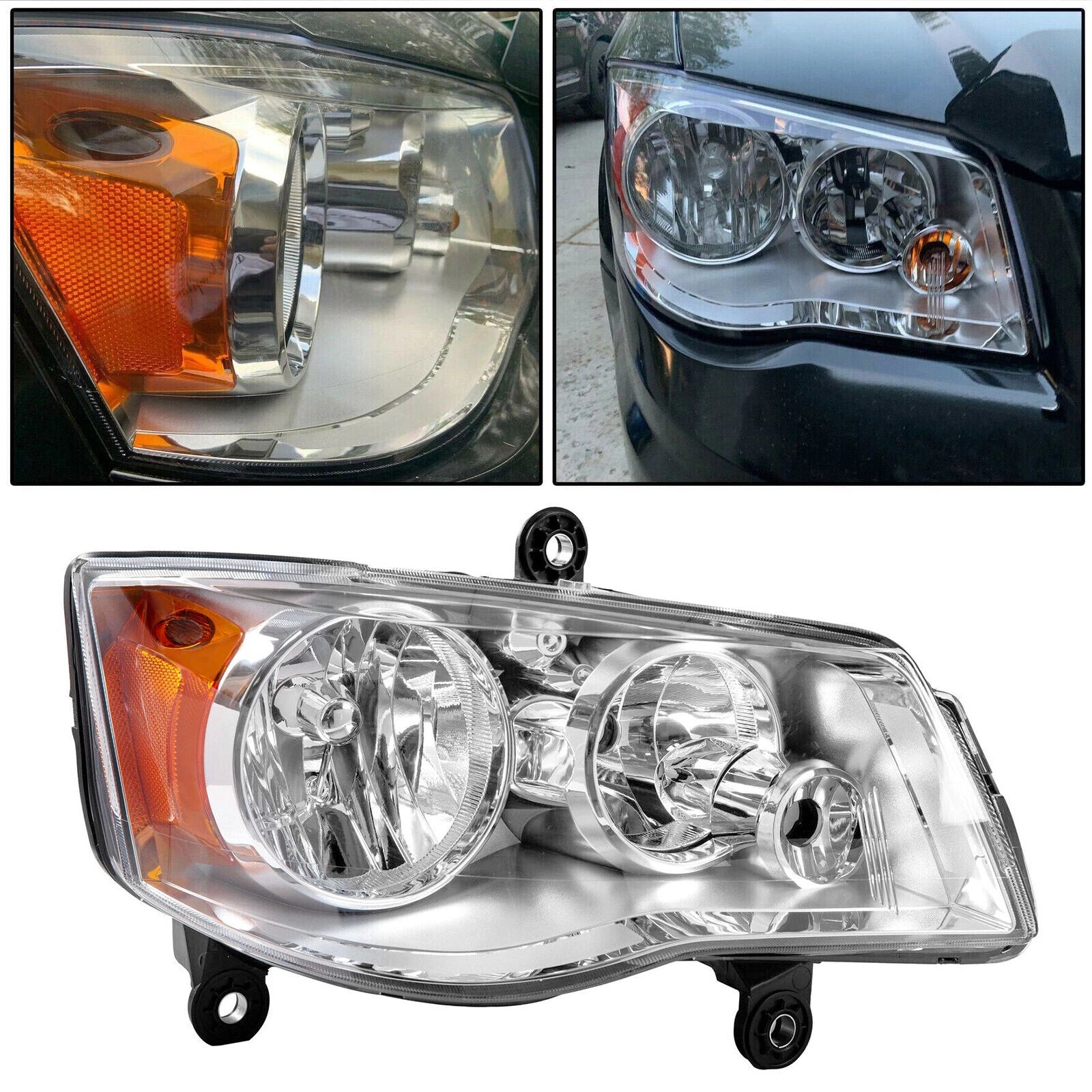 Passenger Side Headlight for Chrysler Town & Country, Grand Caravan (2008–2020)