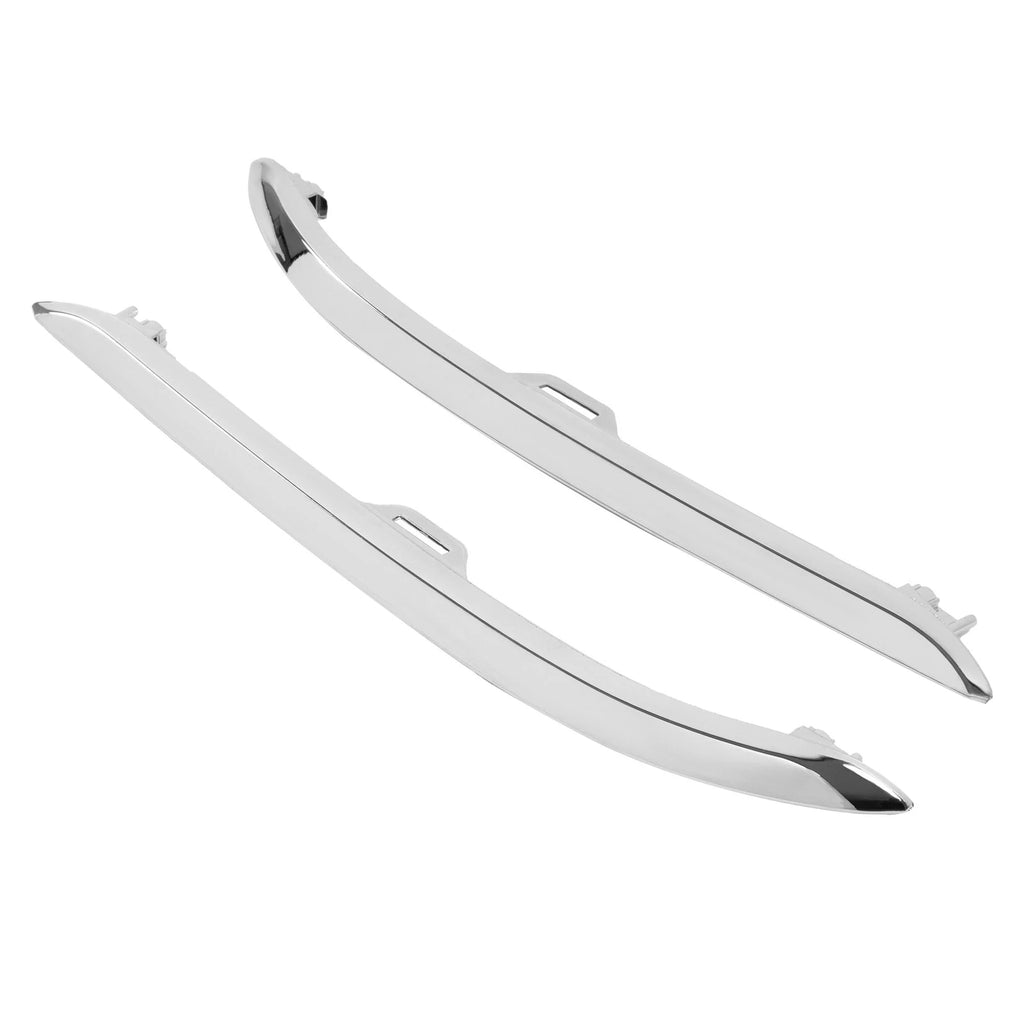 Set of 2 Chrome/Black Front Bumper Trim for Honda Pilot (2019–2022)