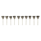 Set of 10 Bowl Shape Metal Wire Brushes for Grinder or Drill 13mm