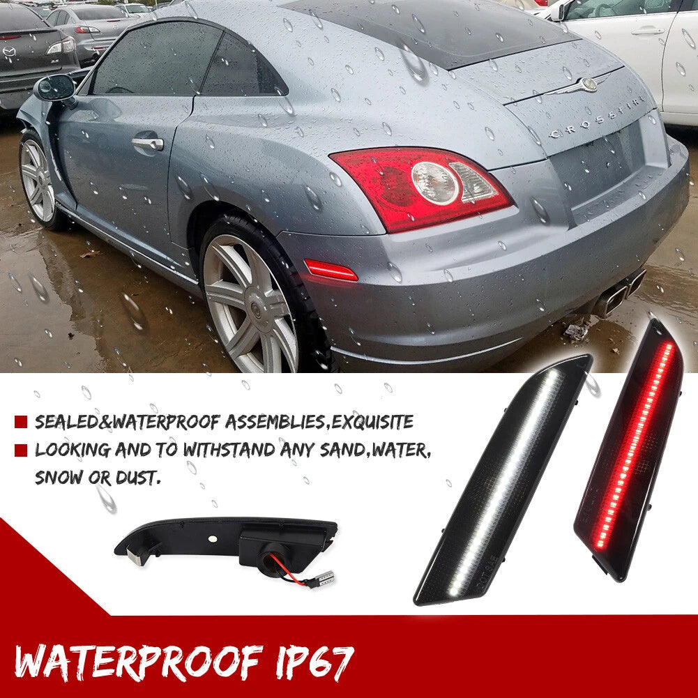 Smoke LED Side Marker Lights for Chrysler Crossfire (2004–2008)