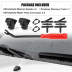 11pcs Front Windshield Washer Nozzle Kit for Dodge Durango (2011-2019)
