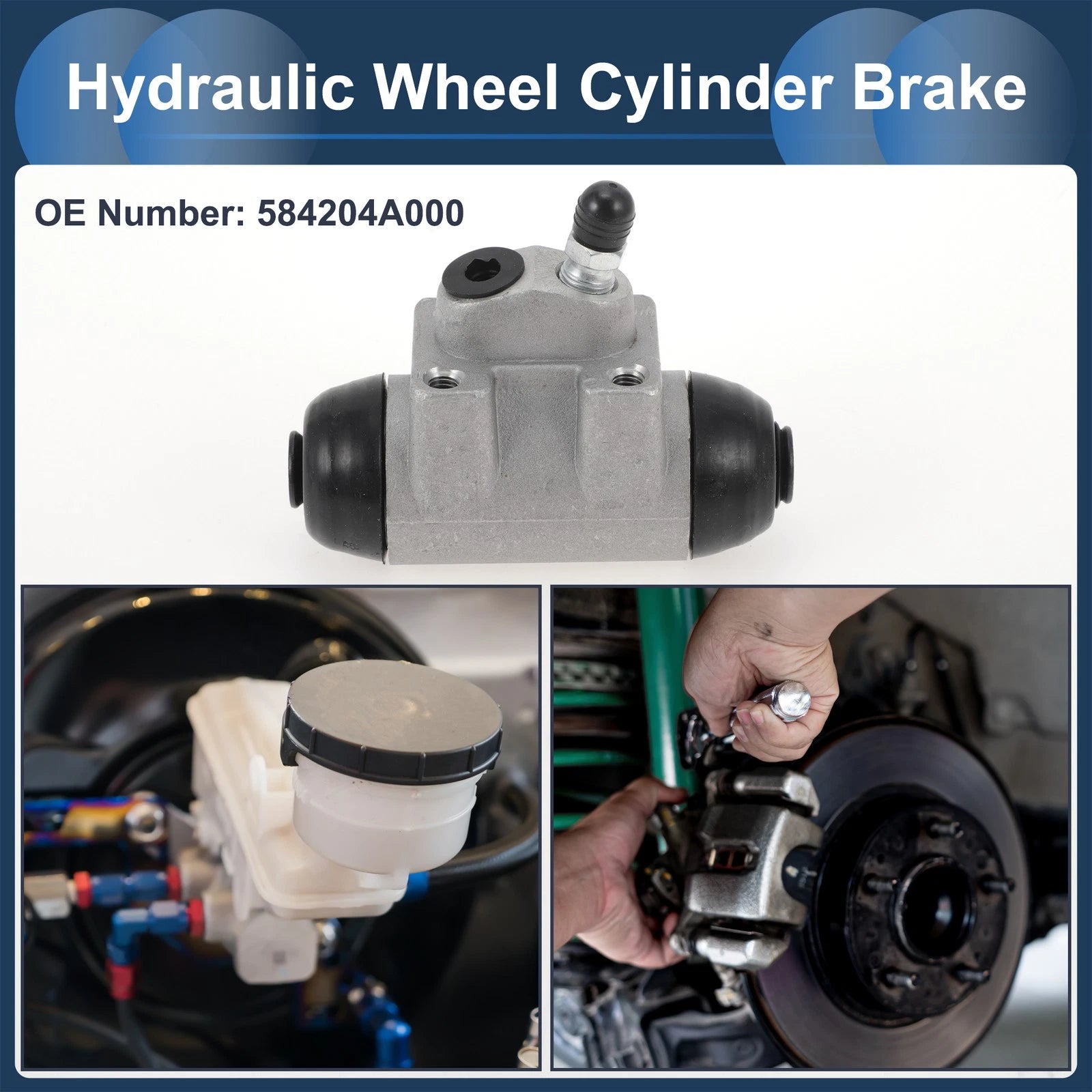 Rear Left Brake Wheel Cylinder No. 584204A000 for Hyundai H-1 (1997–2008)