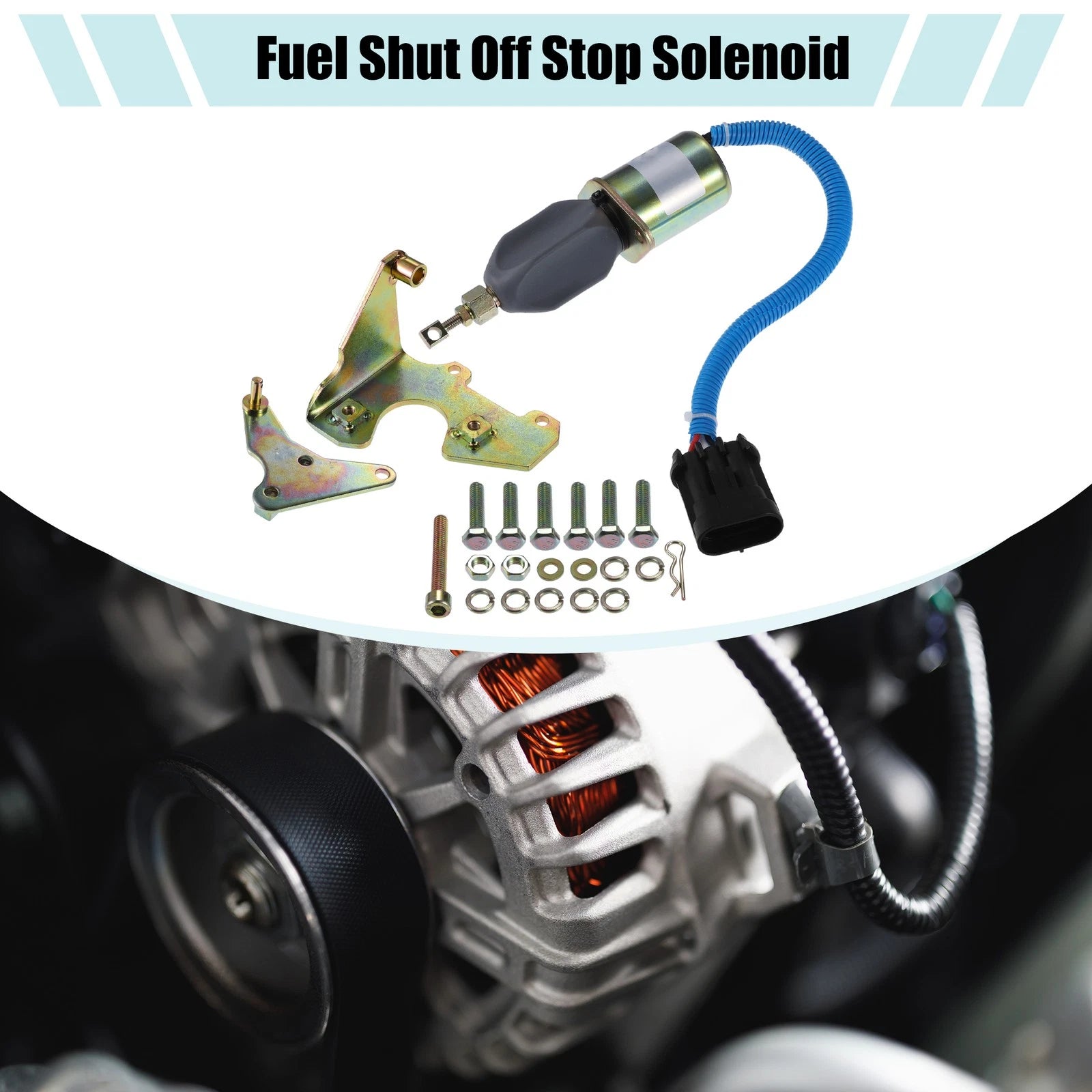 Set of 1 Fuel Shut Off Solenoid Valve for Dodge Ram 2500 (No. 5016244AA)