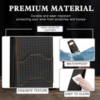 Woven Wine Carrier Tote Bag for Party (Black)