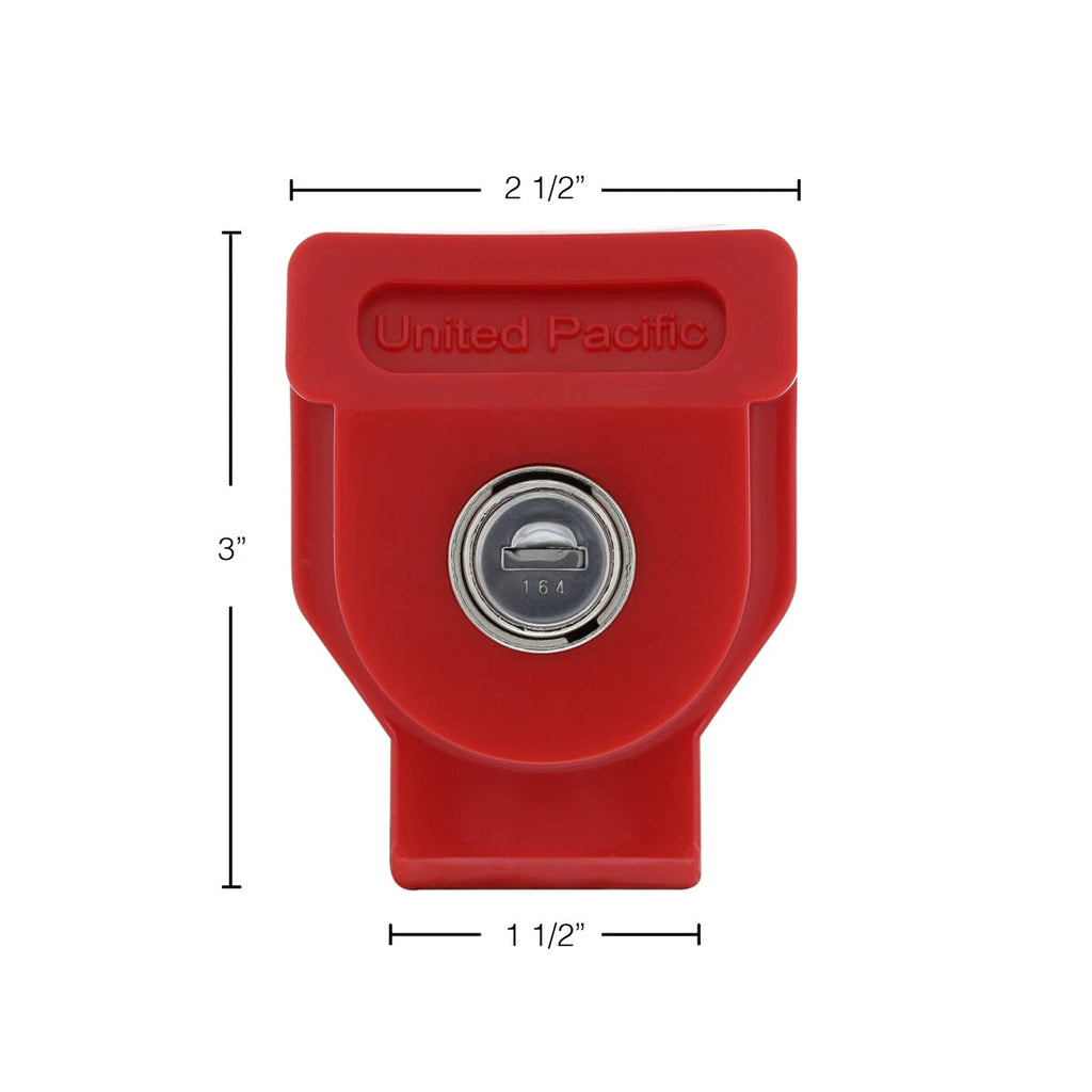 Glad Hand Lock Keyed Alike Red Universal with Two Keys (Universal Fit)
