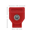 Glad Hand Lock Keyed Alike Red Universal with Two Keys (Universal Fit)