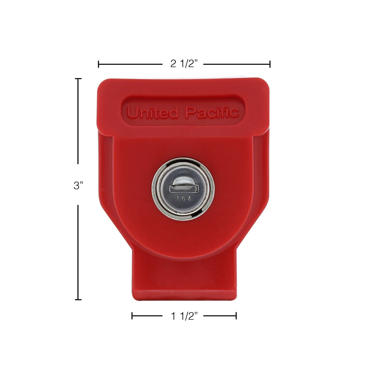 Glad Hand Lock Keyed Alike Red Universal with Two Keys (Universal Fit)