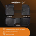 3X Floor Mats Liner Set Black TPE All-Weather for Kia Seltos (2021–2024)