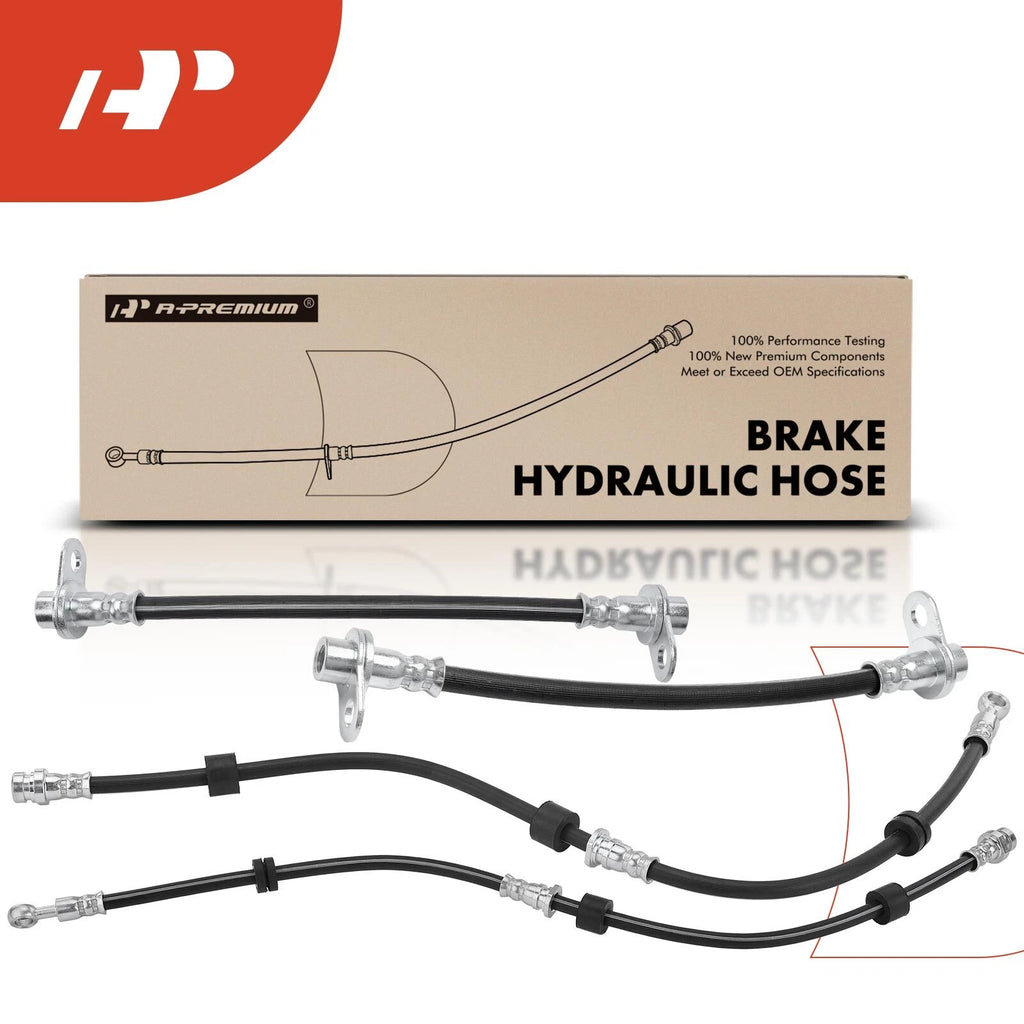 Set of 4 Brake Hydraulic Hoses for Mitsubishi Lancer (2007–2016)