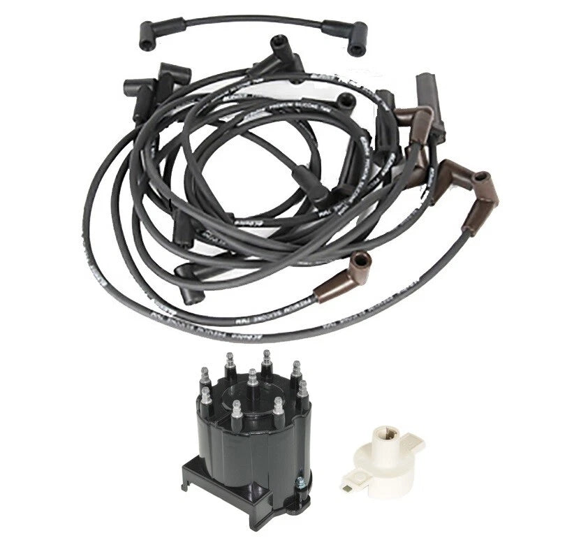 Distributor Rotor Cap & Wires Kit for GM Roadmaster Camaro V8 (N/A)