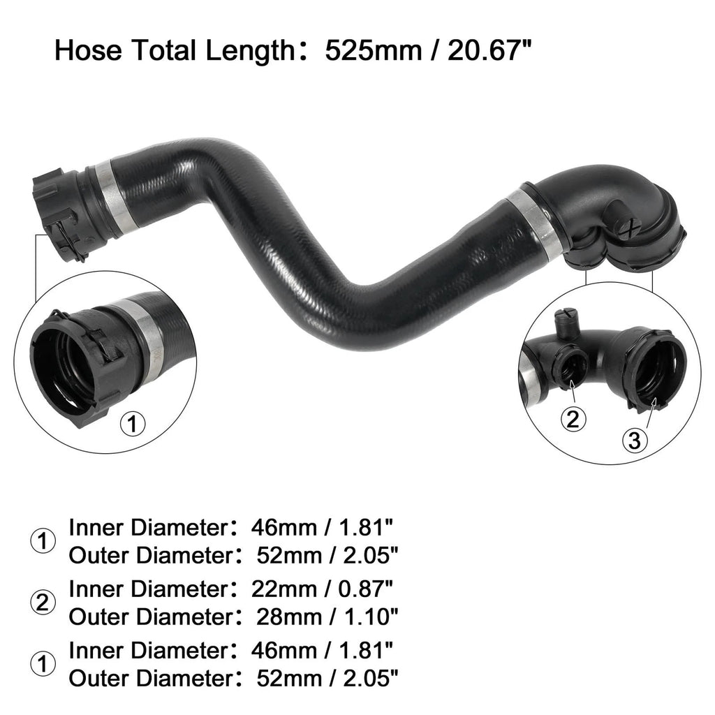 Radiator Coolant Water Hose 11537500733 for BMW X5 (2001–2006)