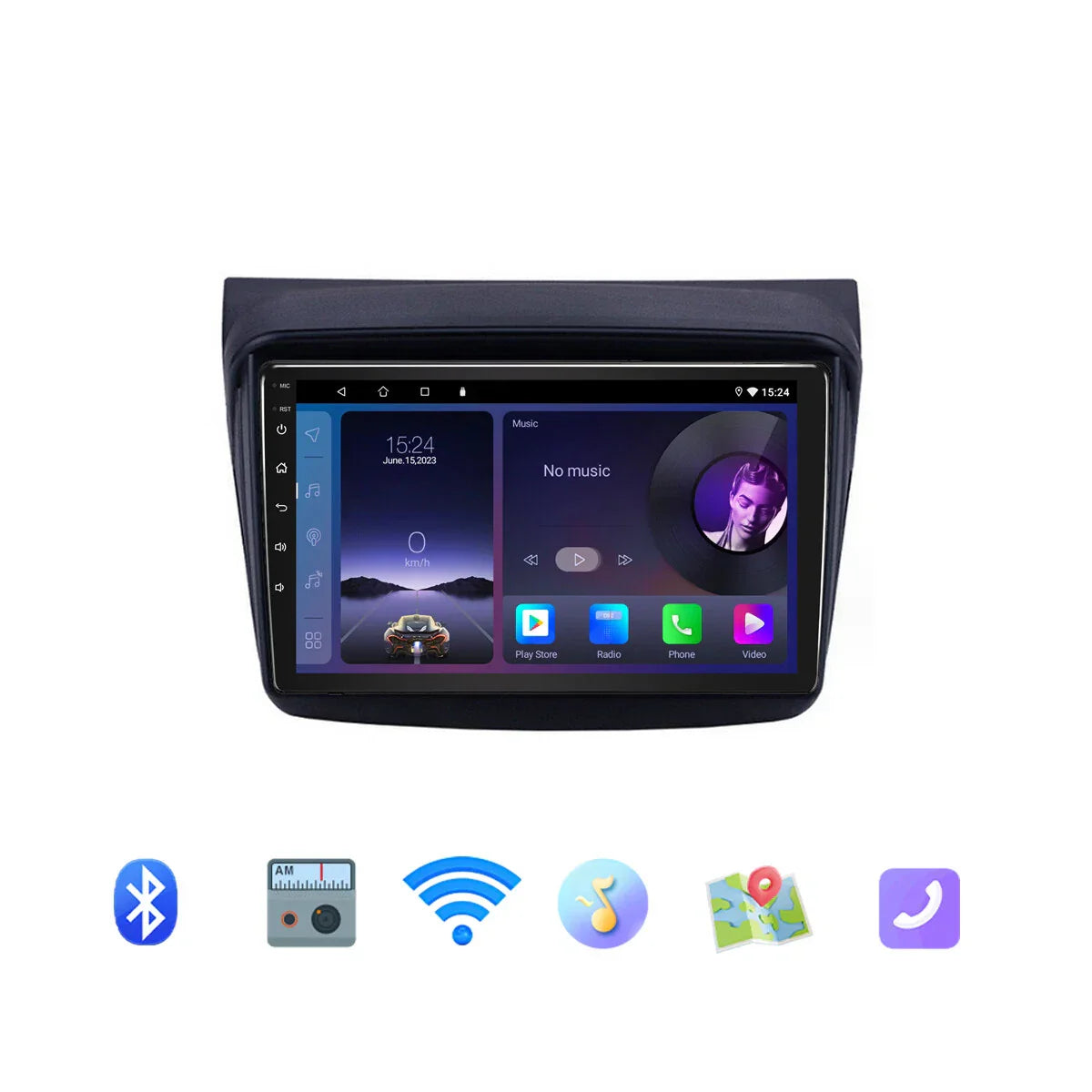 Mitsubishi Triton Radio Stereo DSP GPS Apple CarPlay Android Auto (2007-2014)