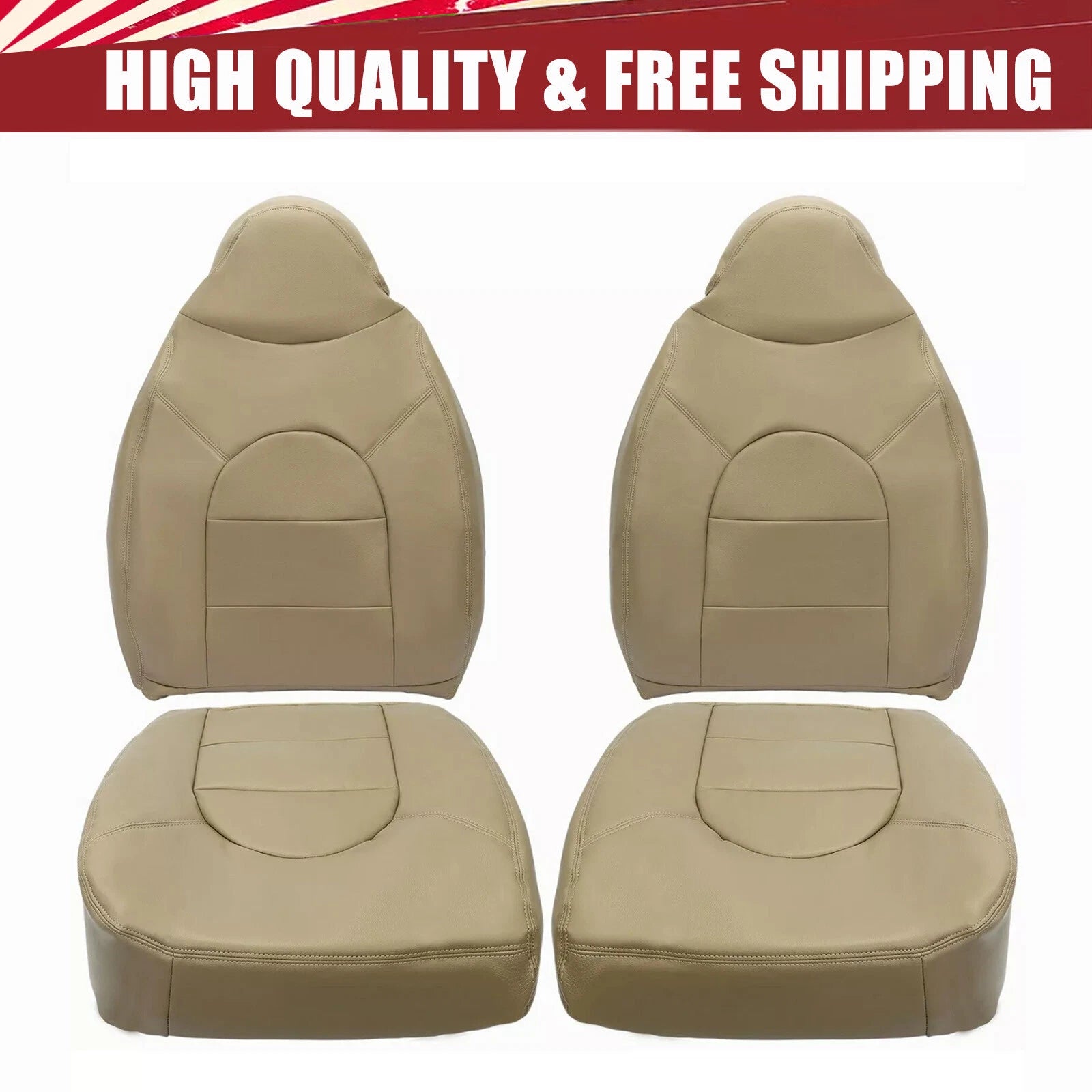 Leather Seat Covers for Ford F250 F350 F450 F550 Super Duty (1999–2000)