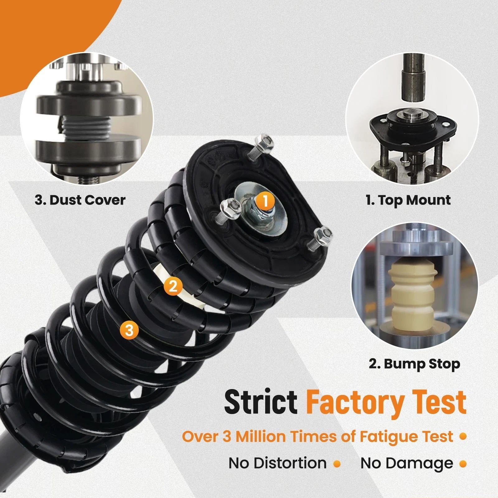 Rear Pair Struts Coil Spring Assembly for Saturn SW1 SC1 SC2 (1993–1999)