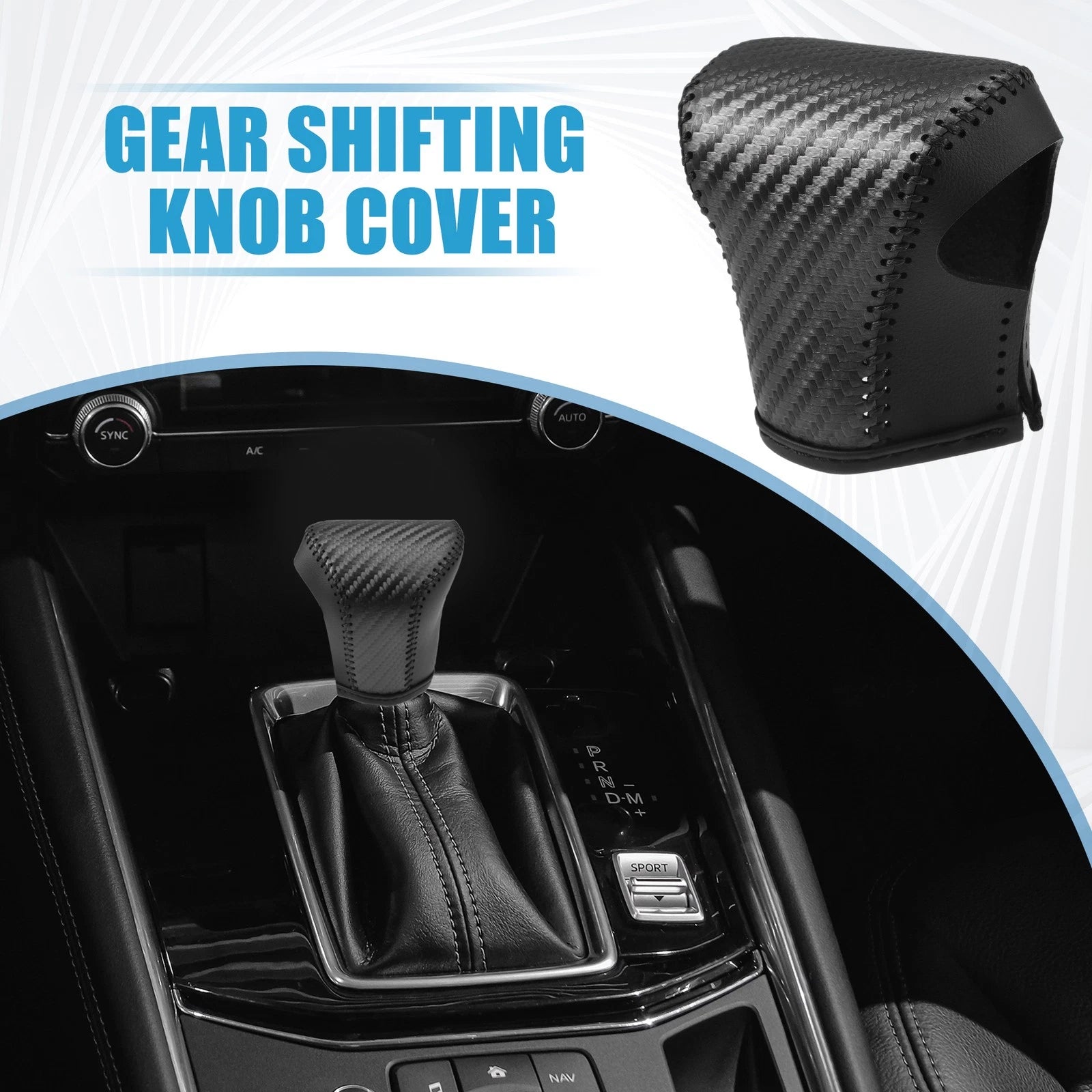Gear Shift Head Knob Cover for Lexus UX 200, UX 250h (2019–2022) Black