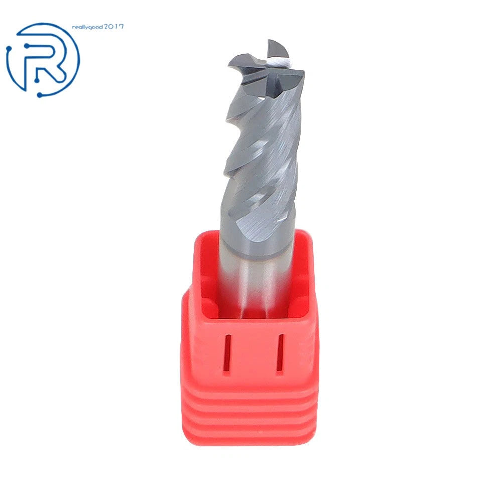 3/8" 4 Flute Carbide End Mill for TiALN Coated (1" LOC, .020 Radius)
