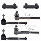 6pc Tie Rod End Suspension Kit for Chevy GMC K1500 K2500 K3500 (1990–2000)