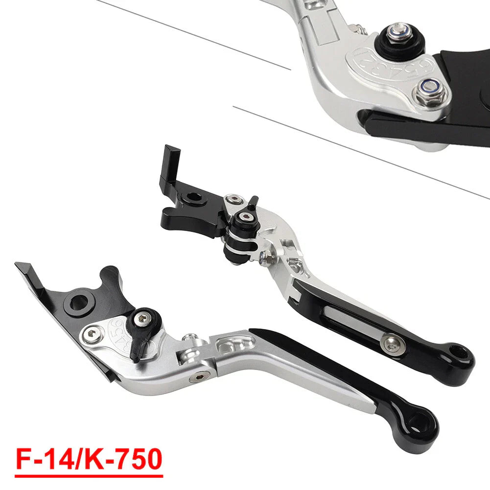 Silver Extendable Brake Clutch Levers for Kawasaki Ninja 650R ER6F ER6N (2006-2018)