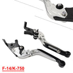 Silver Extendable Brake Clutch Levers for Kawasaki Ninja 650R ER6F ER6N (2006-2018)