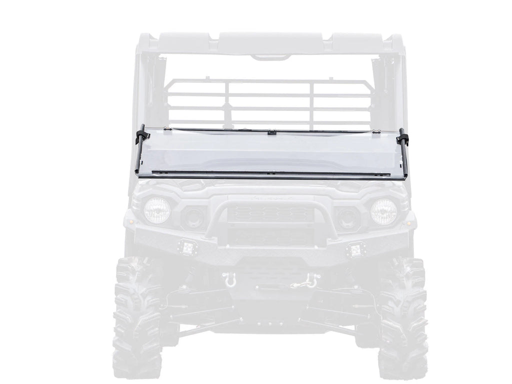 Scratch Resistant Flip Down Windshield for Kawasaki Mule Pro FXT/DXT/DX/FX (2015–2023)
