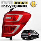 Halogen Tail Light Brake Lamp Right Passenger for Chevy Equinox (2016–2017)