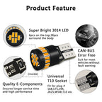 2X LED T10 194 168 W5W Side Marker Light Bulb for EV (3000K Amber)