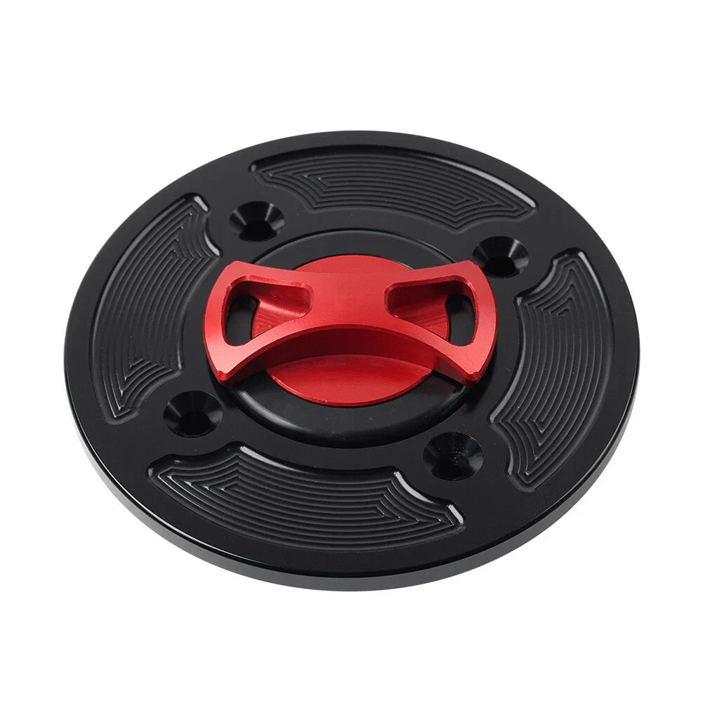 CNC Red 4-Hole Gas Fuel Tank Cap Cover for DUCATI Panigale V4/S/R (2018-2021)