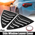 1 Pair Rear Side Window Louvers Cover for Toyota 86 (2013–2021) Glossy Black
