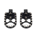 Black MX Style Rear Foot Pegs for Harley Softail Fat Bob Low Rider (2018–2023)