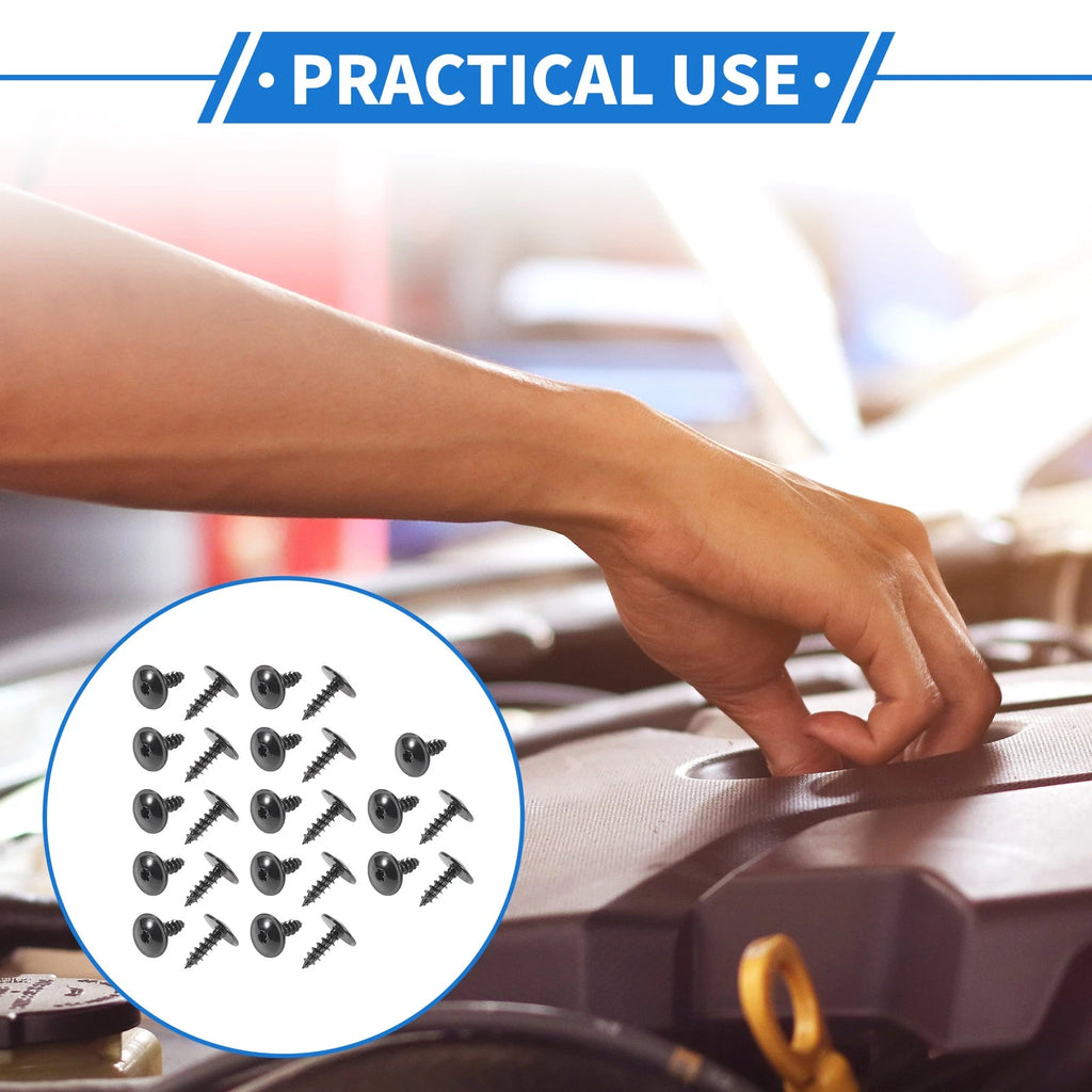25 Pcs Fender Liner Splash Shield Bumper Cover Screw for Audi RS6 (2021–2022)
