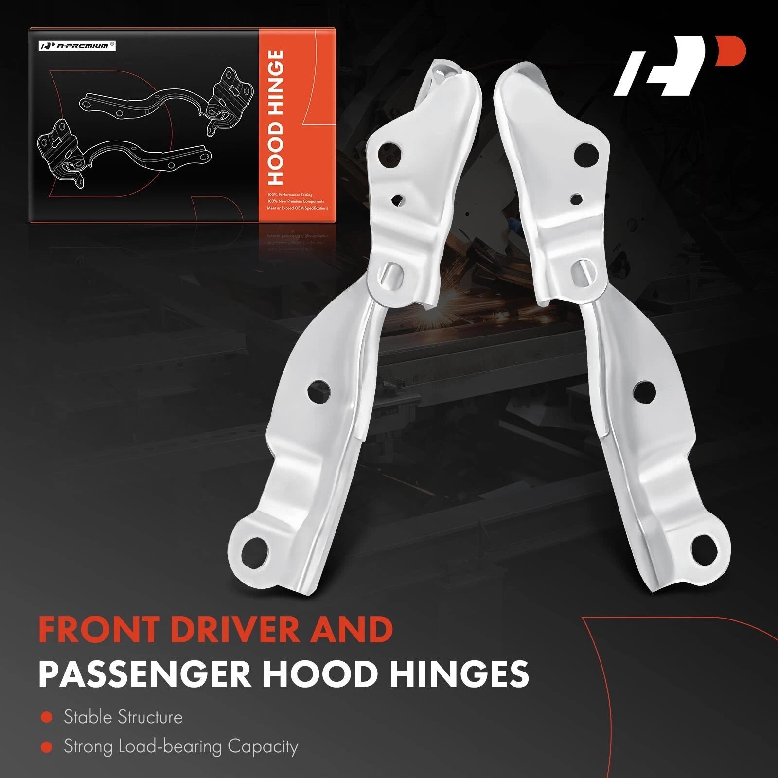 2X Front Hood Hinges for Honda Accent (2012-2017) Sedan