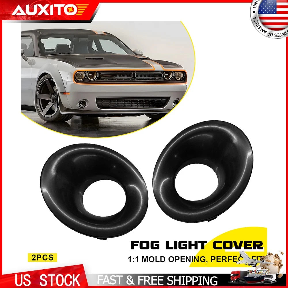 Pair Fog Light Covers for Dodge Challenger (2015–2022)