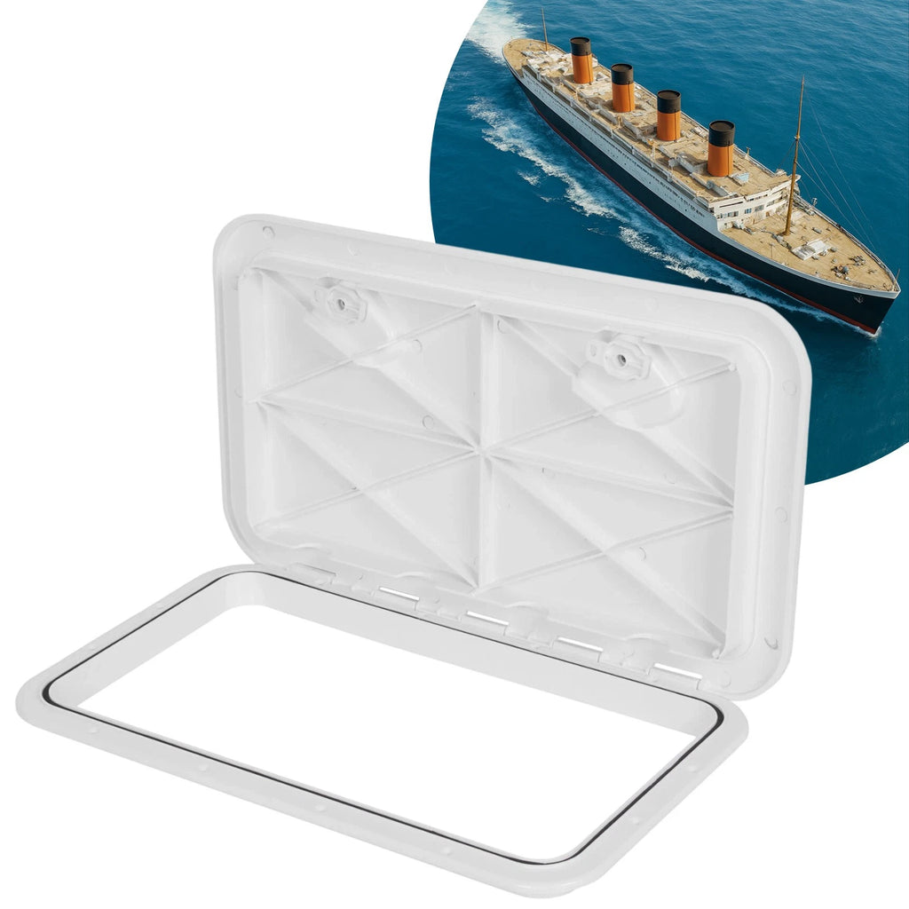 24" x 14" White Marine Boat Deck Access Hatch & Lid