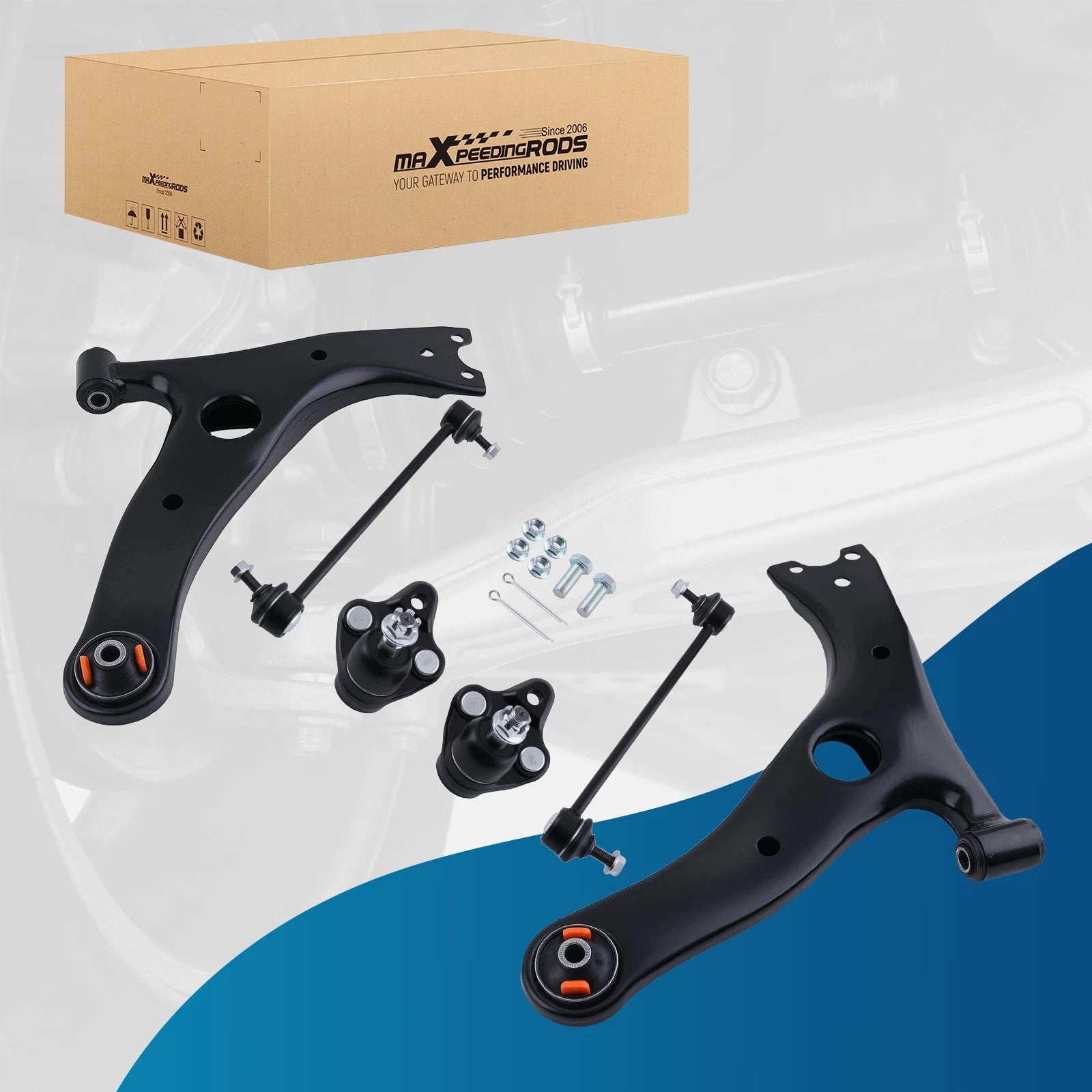 Set of 2 Front Lower Control Arm Sway Bar End Links for Toyota RAV4 (2001–2005) K640212