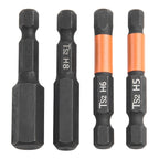 Screwdriver Bits Set of 10, 50mm Length, Alloy Steel for Electric Screwdrivers